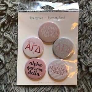 Alpha Gamma Delta Button Set